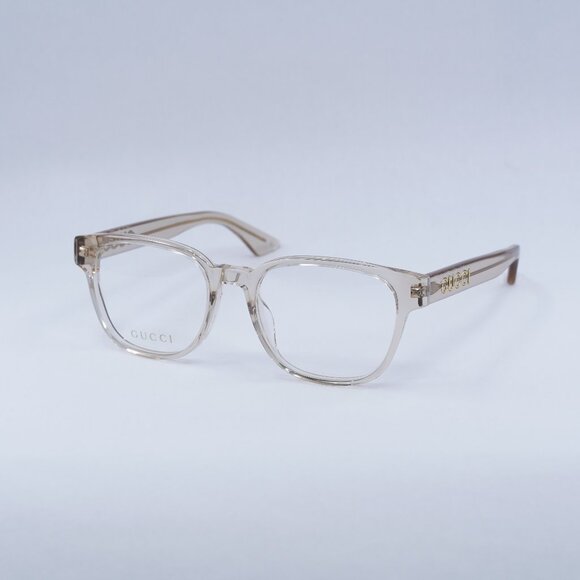 🕶️ New Gucci GG1746OA 002 Eyeglasses - Transparent Pale Pink Frame - Picture 1 of 10